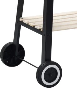Verrijdbare Barbecue – Houtskool/Briketten - Verstelbare Grillplaat – Houten Tafel – Winscherm – Gewicht 5.9kg -Keukenartikelen Series Winkel 1049x1200 1