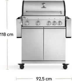 Burnhard Gas BBQ Big FRED Deluxe - 4 Branders - Incl. Keramische Infraroodbrander & Afdekhoes - Deluxe -Keukenartikelen Series Winkel 1061x1200 2