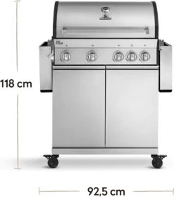 Burnhard Gas BBQ Big FRED Deluxe - 4 Branders - Incl. Keramische Infraroodbrander & Afdekhoes - Deluxe -Keukenartikelen Series Winkel 1063x1200 3