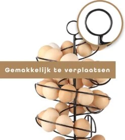 Eiermand – Eierrek – Eierhouder – Eieren – Zwart - Pasen - Tot 40 Eieren - BAULK® -Keukenartikelen Series Winkel 1071x1200