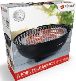 Alpina Elektrische BBQ - Tafel-Barbecue - Geen Rook - Binnen Barbecueën - 1250W - Ø 30 Cm - Zwart -Keukenartikelen Series Winkel 1137x1200 4
