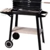 Verrijdbare Barbecue – Houtskool/Briketten - Verstelbare Grillplaat – Houten Tafel – Winscherm – Gewicht 5.9kg -Keukenartikelen Series Winkel 1142x1200