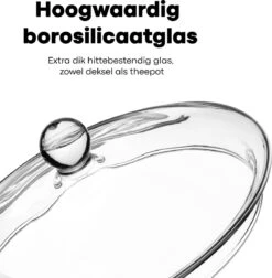 Vatten® Premium Glazen Theepot - 700ml - Dubbelwandig - Anti-drup - Transparant -Keukenartikelen Series Winkel 1175x1200 1