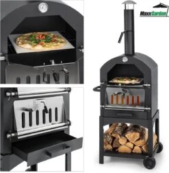 MaxxGarden Pizza Oven Buiten - Houtskool – Incl. Pizzasteen - 45x65x158cm -Keukenartikelen Series Winkel 1175x1200 3