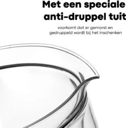 Vatten® Premium Glazen Theepot - 700ml - Dubbelwandig - Anti-drup - Transparant -Keukenartikelen Series Winkel 1181x1200