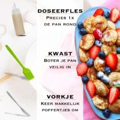 IRONO Poffertjespan Set - Incl. Doseerfles, Kwast En Vork - Poffertjespan Inductie En Electrisch - Poffertjesmaker 19 Poffertjes - Poffertjes Maken - Spuitfles - Cadeau Voor Mannen En Vrouwen 12 IRONO Poffertjespan Set - Incl. Doseerfles, Kwast En Vork - Poffertjespan Inductie En Electrisch - Poffertjesmaker 19 Poffertjes - Poffertjes Maken - Spuitfles - Cadeau Voor Mannen En Vrouwen -Keukenartikelen Series Winkel 1199x1200