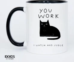I Work Hard Kat Mok - Katten - Juf Cadeau - Meester Cadeau - Verjaardagscadeau - Cadeau - Verjaardag Cadeau Man - Cadeau Voor Man - Cadeau Voor Vrouw - Mokken - Theeglazen - Koffiekopjes -Keukenartikelen Series Winkel 1200x1004 1