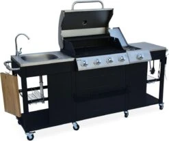 Alice's Garden Gas BBQ D'Artagnan - Zwart - 5 Branders - Buitenkeuken -Keukenartikelen Series Winkel 1200x1005