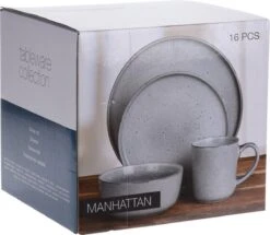 Excellent Serviesset - Servies - 16 Stuks - Aardewerk - Grijs 20 Excellent Serviesset - Servies - 16 Stuks - Aardewerk - Grijs -Keukenartikelen Series Winkel 1200x1044 1
