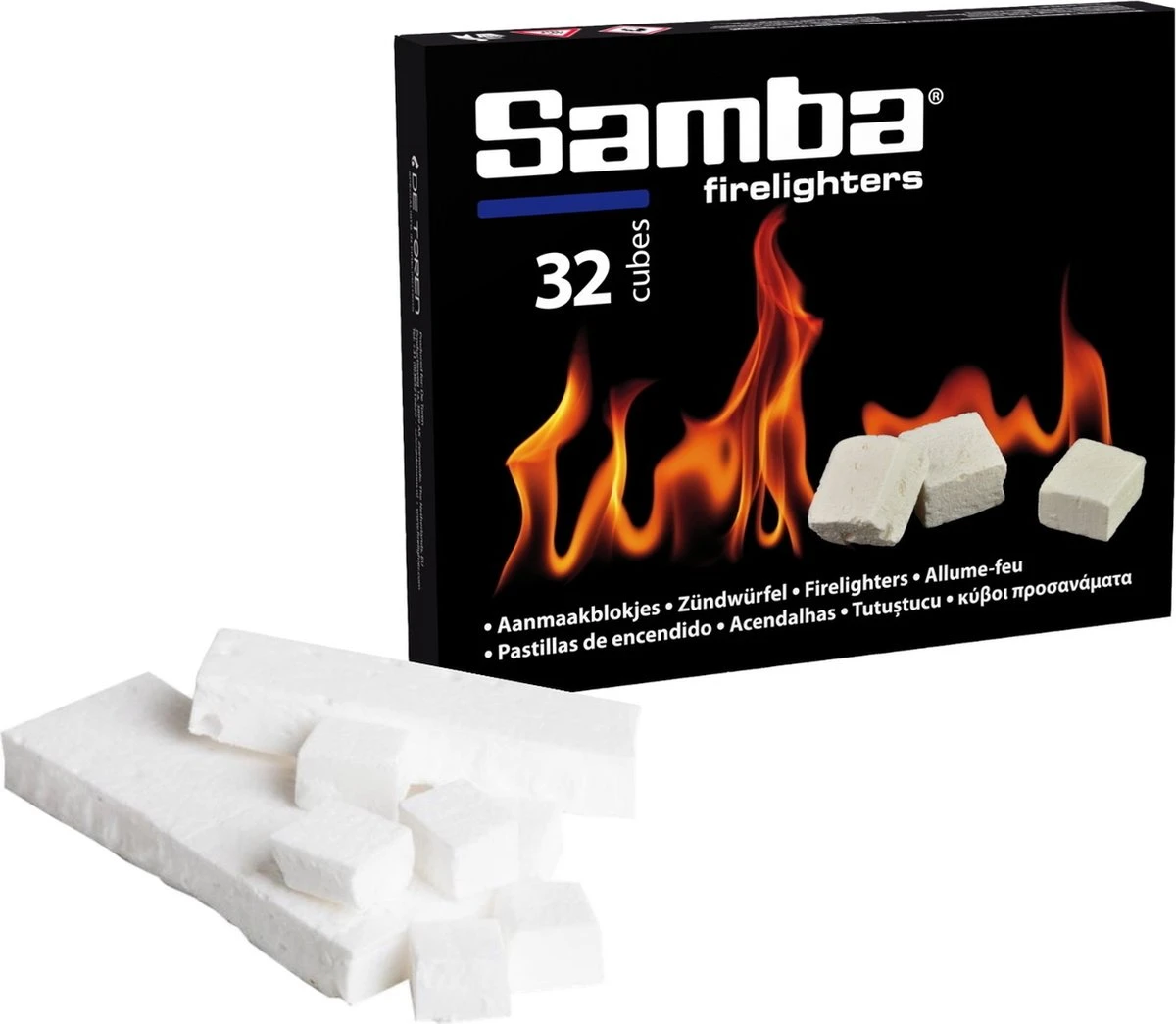 Samba Aanmaakblokjes Wit - Kerosine - 896 Stuks - Omdoos 3 Samba Aanmaakblokjes Wit - Kerosine - 896 Stuks - Omdoos