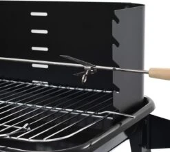 Verrijdbare Barbecue – Houtskool/Briketten - Verstelbare Grillplaat – Houten Tafel – Winscherm – Gewicht 5.9kg -Keukenartikelen Series Winkel 1200x1074 3