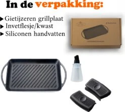 Kicinn Grillplaat - Gietijzer - Geëmailleerd - Incl. Accessoires - Ø 33 X 21.8 Cm (LxB) 9 Kicinn Grillplaat - Gietijzer - Geëmailleerd - Incl. Accessoires - Ø 33 X 21.8 Cm (LxB) -Keukenartikelen Series Winkel 1200x1078