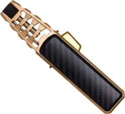 Merkloos Turbo Jetflame Aansteker - Gasbrander - Vuurwerk Torch - Crème Brûlée Brander - BBQ En Sigaren Aansteker - Windproof - Carbon Met Goudkleurige Metalen Behuizing -Keukenartikelen Series Winkel 1200x1094 1