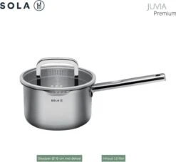 Sola Pannenset Juvia - 4 Delig - Ø 16,16,18,20 Cm - Zilver - RVS - Sandwichbodem -Keukenartikelen Series Winkel 1200x1110 1