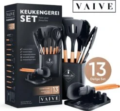 VAIVE Kookgerei Set 13-delig Met Houder - Keukengerei Set - Garde - Spatel Silicone -Keukenartikelen Series Winkel 1200x1113 8