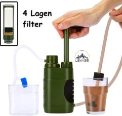 Luxe Water Filter Straw Incl. Waterzak - Complete Set - Waterfilter - Waterfles - Waterzuiveraar - Outdoor Life - Survival - BPA-vrij - Filtert 5000LL