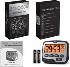 BanGosa® Magnetisch Digitale Kookwekker - Timer - RVS - Keukenwekker Digitaal - Digitale Keuken Timer - Stopwatch Met Magneet -Keukenartikelen Series Winkel 1200x1138 4