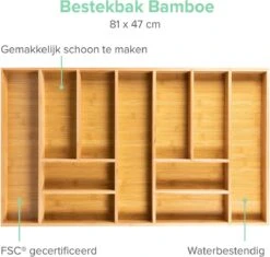Grote Bestekbak Bamboe 81x47CM - Coninx Besteklade - Opbergbak - Duurzaam - Bamboe - Voor Laden Vanaf 47cm Diep 16 Grote Bestekbak Bamboe 81x47CM - Coninx Besteklade - Opbergbak - Duurzaam - Bamboe - Voor Laden Vanaf 47cm Diep -Keukenartikelen Series Winkel 1200x1140