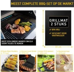 Saveur Royal® 35-delige Barbecue Gereedschapset In Roestvrij Staal - BBQ Grill Set Met Draagtas - Barbecuegerei-sets - Barbecue Accessoires Gereedschap - 35-delig 21 Saveur Royal® 35-delige Barbecue Gereedschapset In Roestvrij Staal - BBQ Grill Set Met Draagtas - Barbecuegerei-sets - Barbecue Accessoires Gereedschap - 35-delig -Keukenartikelen Series Winkel 1200x1162 7