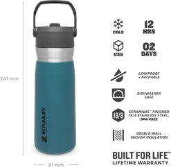 Stanley The IceFlow™ Flip Straw Water Bottle 0,65L - Thermosfles - Saffron -Keukenartikelen Series Winkel 1200x1173 1
