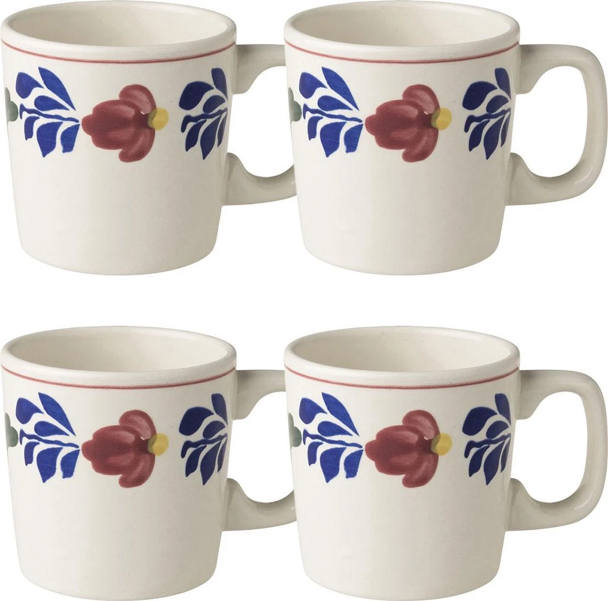 Boerenbont Set Van 4 Bekers Roeland 3 Boerenbont Set Van 4 Bekers Roeland