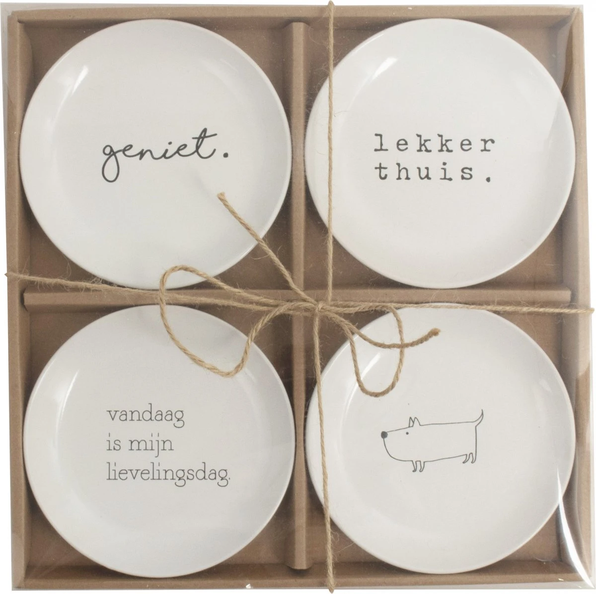 Gusta - Gebaksbordjes - ø 15 Cm - Set 4 Stuks - Porselein - Wit 4 Gusta - Gebaksbordjes - ø 15 Cm - Set 4 Stuks - Porselein - Wit - Afbeelding 2
