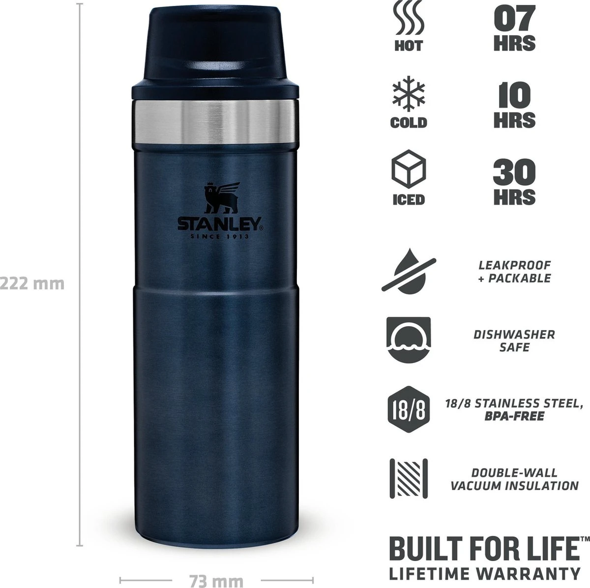 Stanley Trigger-Action Travel Mug 0.47L - Thermosfles - Nightfall 5 Stanley Trigger-Action Travel Mug 0.47L - Thermosfles - Nightfall - Afbeelding 3