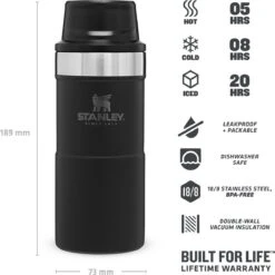 Stanley Trigger-Action Travel Mug 0.47L - Thermosfles - Matt Black -Keukenartikelen Series Winkel 1200x1198 21