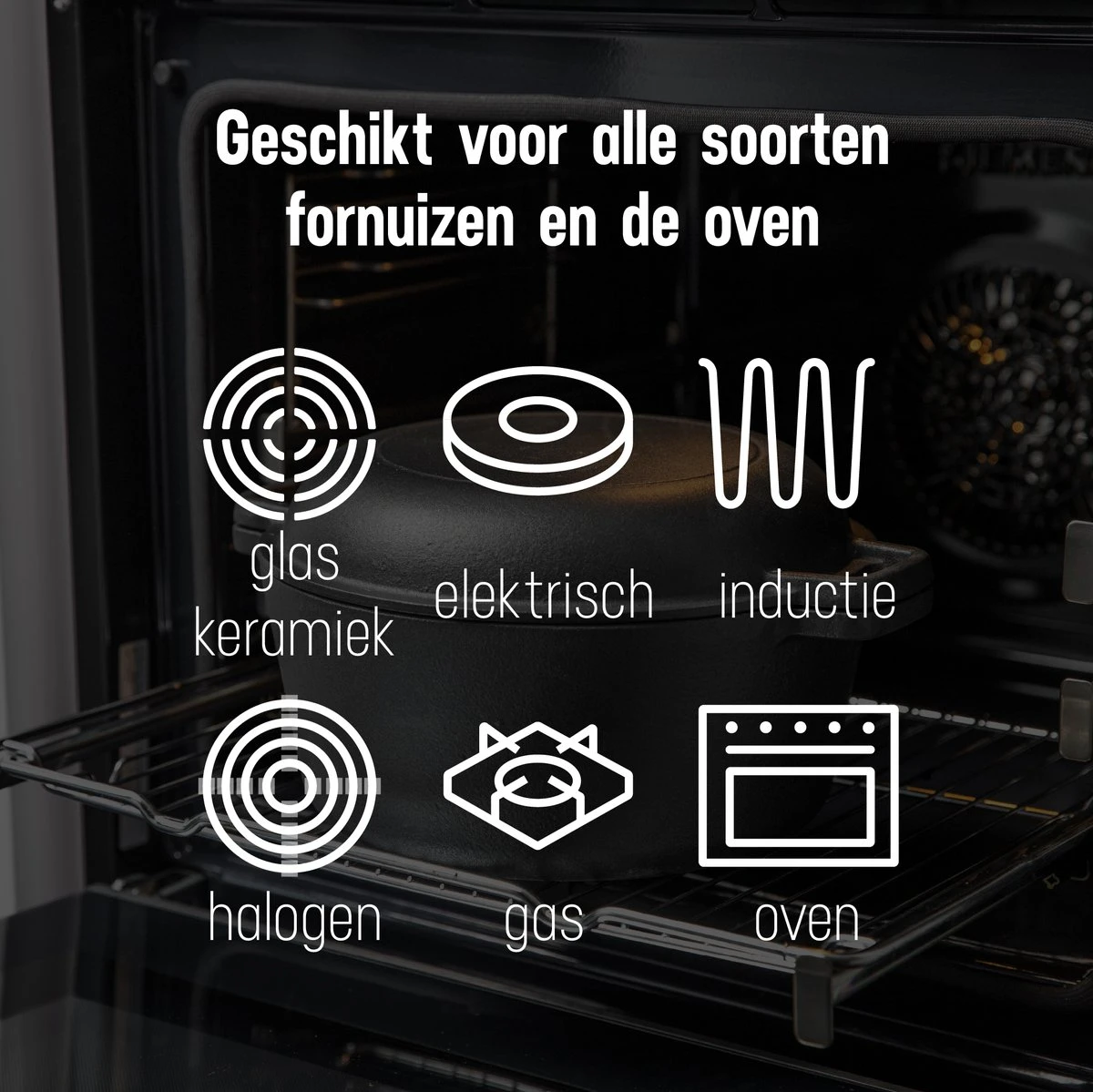 Daumonet Ducasse Gietijzeren Double Use Braadpan - Combi Sudderpan Zwart - 2-in-1 Bak- En Braadpan - PFAS & PFOA Vrij - Rond - Ø 26 Cm - 4,4 Liter - Emaille - Alle Warmtebronnen - Elektrisch - Gas - Halogeen - Inductie - Keramisch 12 Daumonet Ducasse Gietijzeren Double Use Braadpan - Combi Sudderpan Zwart - 2-in-1 Bak- En Braadpan - PFAS & PFOA Vrij - Rond - Ø 26 Cm - 4,4 Liter - Emaille - Alle Warmtebronnen - Elektrisch - Gas - Halogeen - Inductie - Keramisch - Afbeelding 10