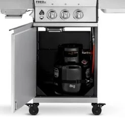 Burnhard Gas BBQ FRED JR. Deluxe - 2 Branders - Incl. Keramische Infraroodbrander & Afdekhoes - Deluxe -Keukenartikelen Series Winkel 1200x1200 1004