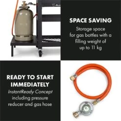 Klarstein Kingsville Double Barbecue - Houtskool- En Gasbarbecue - Smoker BBQ - Inclusief Deksels En Thermometer - Met 2 Roosters - Zwart -Keukenartikelen Series Winkel 1200x1200 1038