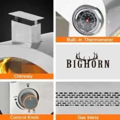 Bighorn Outdoor Edelstaal Gas Pizza Oven - Draagbare Gas Barbecue - Edelstaal -Model SRGG20001 -Keukenartikelen Series Winkel 1200x1200 1071