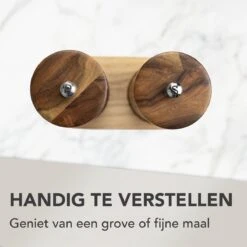 Nimma® Peper En Zoutmolen Set - Incl Navul Lepel - Verstelbare Maalgraad - Acacia Hout -Keukenartikelen Series Winkel 1200x1200 1120