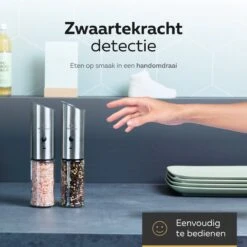 101Products Peper- & Zoutmolen Elektrisch - USB Oplaadbaar - Pepermolen - Zoutmolen - RVS -Keukenartikelen Series Winkel 1200x1200 1128
