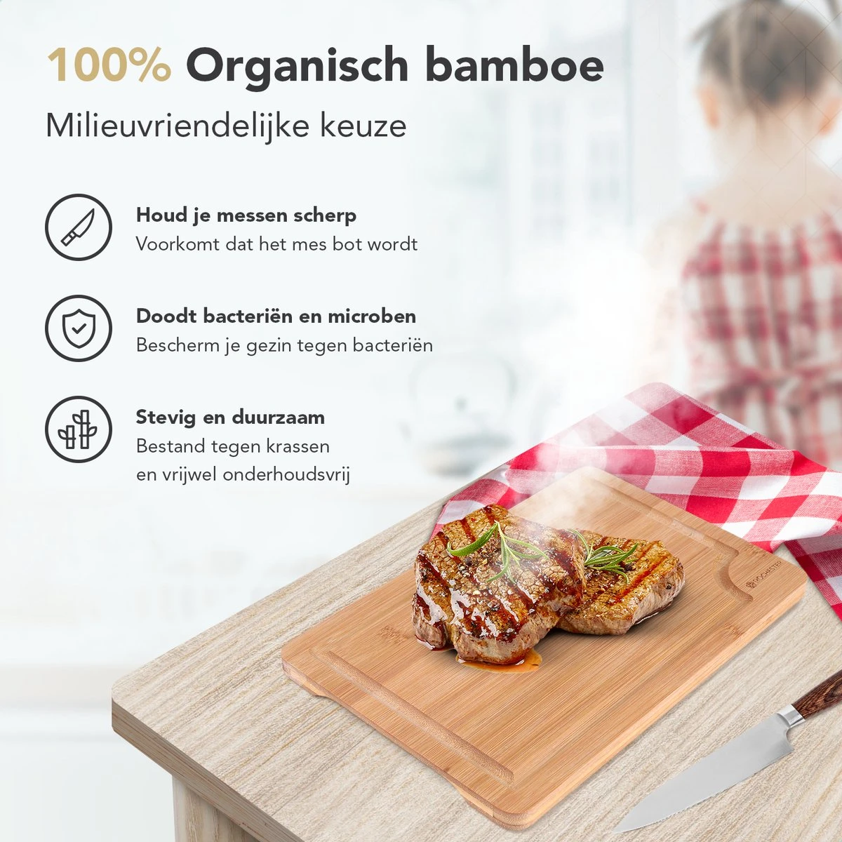 Rochester Snijplanken Hout – Borrelplank – Serveerplank - 3-Delig – Organisch Bamboe – Luxe Design – Hygienisch En Duurzaam 9 Rochester Snijplanken Hout – Borrelplank – Serveerplank - 3-Delig – Organisch Bamboe – Luxe Design – Hygienisch En Duurzaam - Afbeelding 7