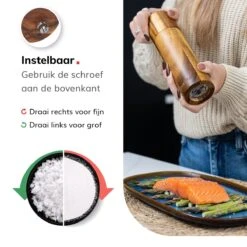 Deleca Luxe Peper En Zoutmolen Set - Zout / Pepermolen - Handmatig - Met Navul Lepel & Geschenkdoos - Acacia Hout - Rond 19 Deleca Luxe Peper En Zoutmolen Set - Zout / Pepermolen - Handmatig - Met Navul Lepel & Geschenkdoos - Acacia Hout - Rond -Keukenartikelen Series Winkel 1200x1200 1198