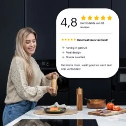 Deleca Luxe Peper En Zoutmolen Set - Zout / Pepermolen - Handmatig - Met Navul Lepel & Geschenkdoos - Acacia Hout - Rond 25 Deleca Luxe Peper En Zoutmolen Set - Zout / Pepermolen - Handmatig - Met Navul Lepel & Geschenkdoos - Acacia Hout - Rond -Keukenartikelen Series Winkel 1200x1200 1204