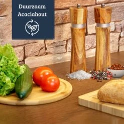 UNBOX Peper En Zoutmolen Set - Pepermolen - Zoutmolen - BBQ Accesoires - Acacia Hout - RVS -Keukenartikelen Series Winkel 1200x1200 1217