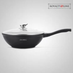 Royalty Line Marble Coating Wok - Met Glazen Deksel - Zwart - 30 Cm 11 Royalty Line Marble Coating Wok - Met Glazen Deksel - Zwart - 30 Cm -Keukenartikelen Series Winkel 1200x1200 129