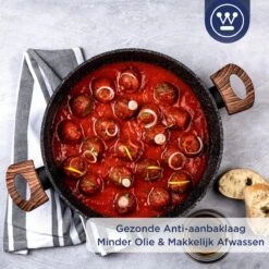 Westinghouse Hapjespan Inductie - Ø 32 Cm - Zwart Marmer - Speciale Editie - Met Deksel -Keukenartikelen Series Winkel 1200x1200 176