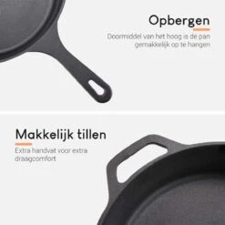 Ocina Gietijzeren Pan – ø30,5cm - Skillet - Koekenpan – Hapjespan – Koekenpan Inductie – Koekenpannenset - Gietijzeren Pan Bbq - Gietijzer -Keukenartikelen Series Winkel 1200x1200 2