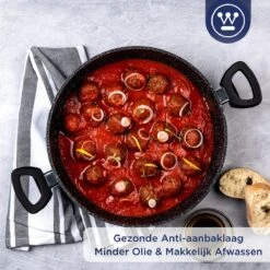 Westinghouse Hapjespan Inductie - Ø 32 Cm - Zwart Marmer - Met Deksel -Keukenartikelen Series Winkel 1200x1200 237