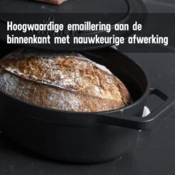 Gietijzeren Braadpan - Sudderpan Zwart Van Daumonet - Ovaal - Ø 29 Cm - 3 Liter - 100% PFAS & PFOA Vrij - Emaille - Geschikt Voor Alle Warmtebronnen - Elektrisch - Gas - Halogeen - Inductie - Keramisch - Vaatwasserbestendig 21 Gietijzeren Braadpan - Sudderpan Zwart Van Daumonet - Ovaal - Ø 29 Cm - 3 Liter - 100% PFAS & PFOA Vrij - Emaille - Geschikt Voor Alle Warmtebronnen - Elektrisch - Gas - Halogeen - Inductie - Keramisch - Vaatwasserbestendig -Keukenartikelen Series Winkel 1200x1200 271
