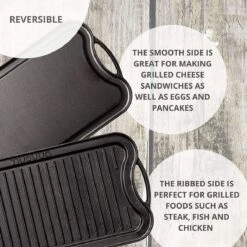 Nuovva Dubbelzijdig Gietijzeren Grillplaat - 50cm X 26cm -Keukenartikelen Series Winkel 1200x1200 28