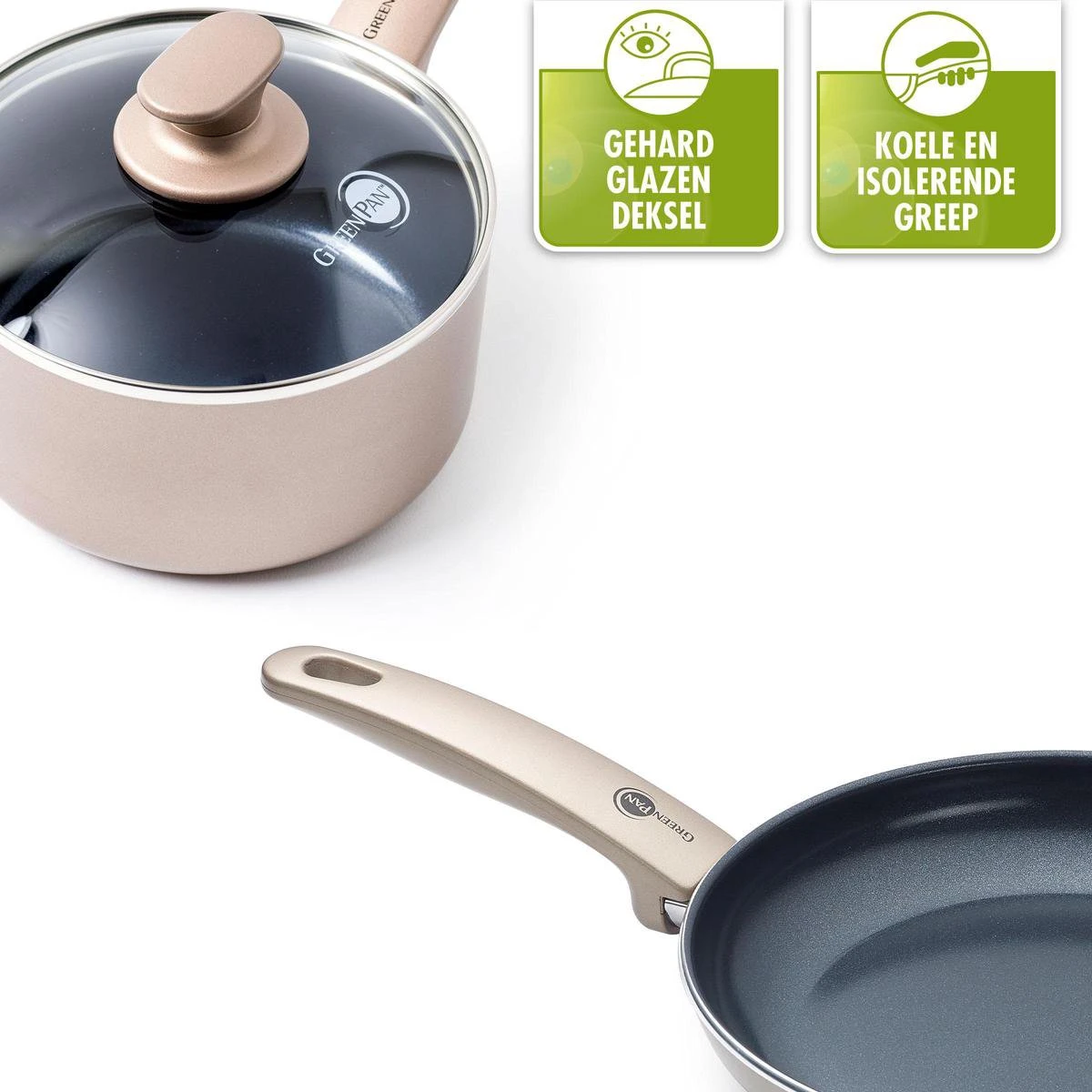 GreenPan Cambridge Koekenpan 20cm - Brons - Inductie - PFAS-vrij 13 GreenPan Cambridge Koekenpan 20cm - Brons - Inductie - PFAS-vrij - Afbeelding 11