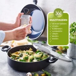 Greenpan Torino Keramische Hapjespan - 28 Cm - Met Glazen Deksel -Keukenartikelen Series Winkel 1200x1200 512