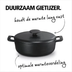 BRABANTIA THE DUTCH Gietijzeren Braadpan - Ø 28cm - MAT Zwart - Inductie -Keukenartikelen Series Winkel 1200x1200 54