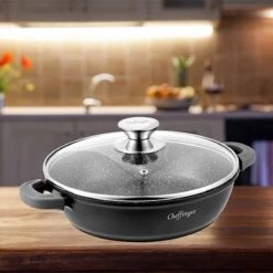 Cheffinger 28cm Lage Kookpot / Braadpan - CF-SC28 -Keukenartikelen Series Winkel 1200x1200 545