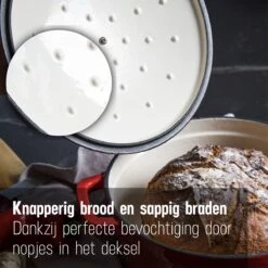 Daumonet Carême Rouge Gietijzeren Braadpan - Sudderpan Kersen Rood - Rond - Ø26 Cm - 4,4 Liter - PFAS & PFOA Vrij - Emaille - Geschikt Voor Alle Warmtebronnen - Elektrisch - Gas - Halogeen - Inductie - Keramisch - Vaatwasserbestendig 14 Daumonet Carême Rouge Gietijzeren Braadpan - Sudderpan Kersen Rood - Rond - Ø26 Cm - 4,4 Liter - PFAS & PFOA Vrij - Emaille - Geschikt Voor Alle Warmtebronnen - Elektrisch - Gas - Halogeen - Inductie - Keramisch - Vaatwasserbestendig -Keukenartikelen Series Winkel 1200x1200 547