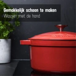 Daumonet Carême Rouge Gietijzeren Braadpan - Sudderpan Kersen Rood - Rond - Ø26 Cm - 4,4 Liter - PFAS & PFOA Vrij - Emaille - Geschikt Voor Alle Warmtebronnen - Elektrisch - Gas - Halogeen - Inductie - Keramisch - Vaatwasserbestendig 16 Daumonet Carême Rouge Gietijzeren Braadpan - Sudderpan Kersen Rood - Rond - Ø26 Cm - 4,4 Liter - PFAS & PFOA Vrij - Emaille - Geschikt Voor Alle Warmtebronnen - Elektrisch - Gas - Halogeen - Inductie - Keramisch - Vaatwasserbestendig -Keukenartikelen Series Winkel 1200x1200 549